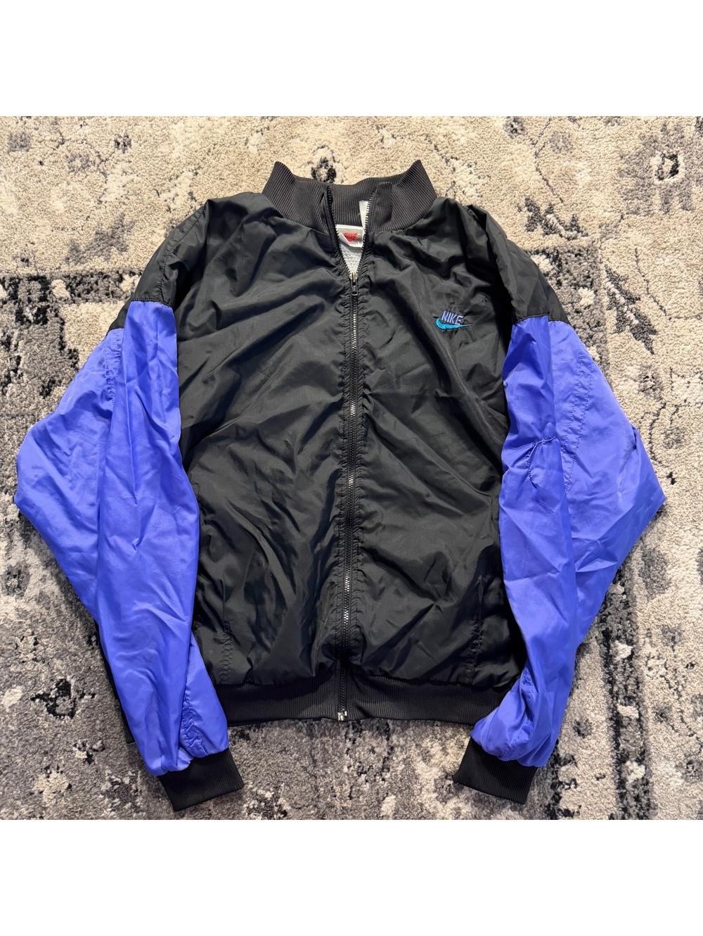 80’s Vintage Nike Windbreaker Jacket Black and Purple